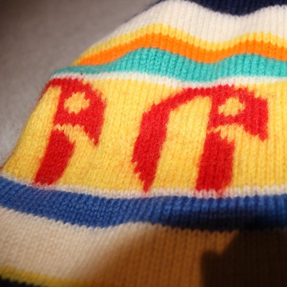 FREE❤️vintage Murray Merkley kids beanie winter wool hat Horus falcon bird motif - Picture 4 of 14